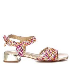 NEW XTI women's low heel sandals in fuchsia